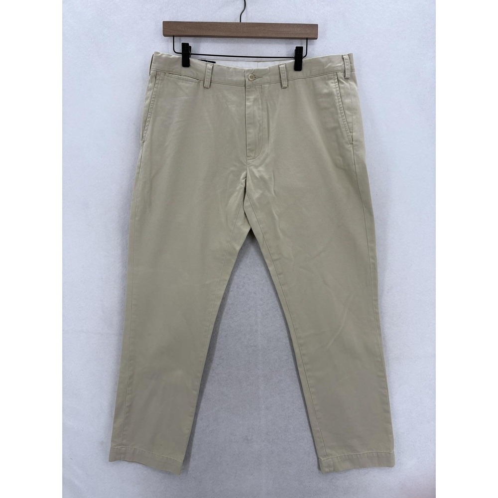 Polo Ralph Lauren Chino Pants Mens 36x32 Beige Slim Fit Cotton Casual Preppy